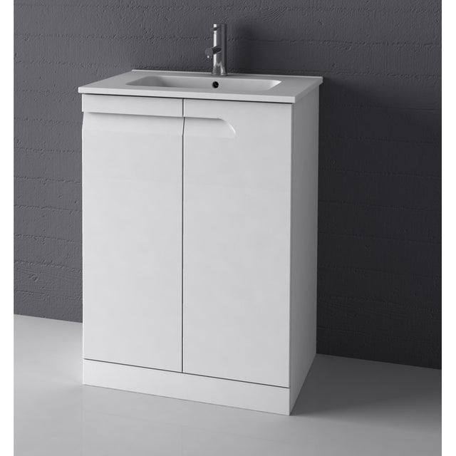 Royo Vitale Floor Standing Unit 600mm - Gloss White - RO22537