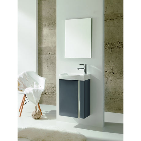 Royo Elegance Wall Hung Cloakroom Unit Pack - Gloss Grey - RO22915