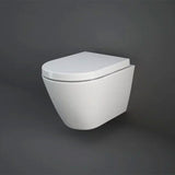 Rak Resort Rimless Wall Hung Toilet Pan With Hidden Fixations - White - RSTWHPAN-HF