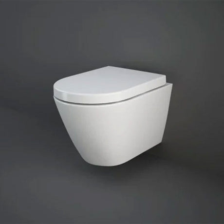 Rak Resort Rimless Wall Hung Toilet Pan With Hidden Fixations - White - RSTWHPAN-HF