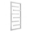 Radox Aztec chrome designer heated towel rail 915mm x 500mm with modern geometric design