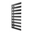 Radox Dora 810mm H matt black designer heated towel rail with horizontal bars