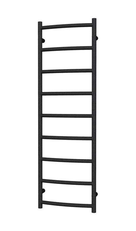 Radox Lacuna 1500mm H black pearl designer heated towel rail with contemporary ladder design