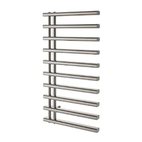 Radox Linx 1550mm H black pearl anthracite designer heated towel rail with horizontal bars