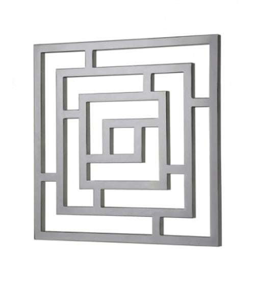 Radox Maze 690mm H x 690mm W Black Pearl Anthracite square heated towel rail with contemporary geometric design