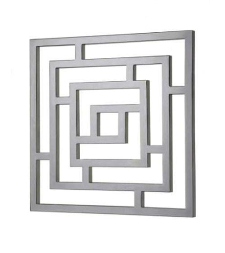 Radox Maze 690mm H x 690mm W Black Pearl Anthracite square heated towel rail with contemporary geometric design