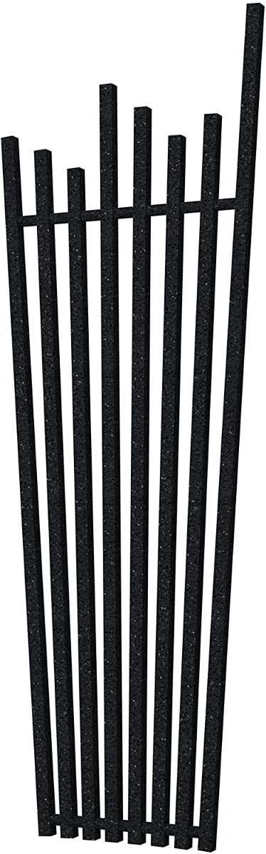 Radox Manhattan black pearl anthracite designer heated radiator 1800mm x 630mm with contemporary vertical bar design