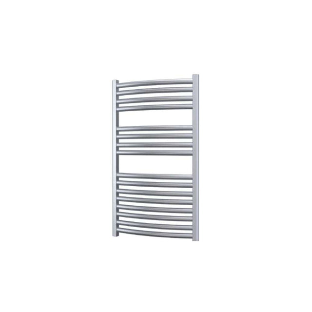 Radox Premier 800mm H white curved heated towel rail in contemporary design