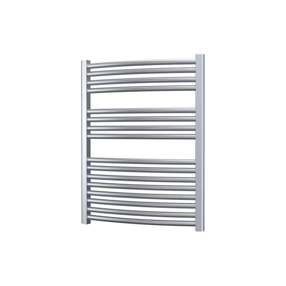 Radox Premier 800mm H chrome curved heated towel rail with modern design