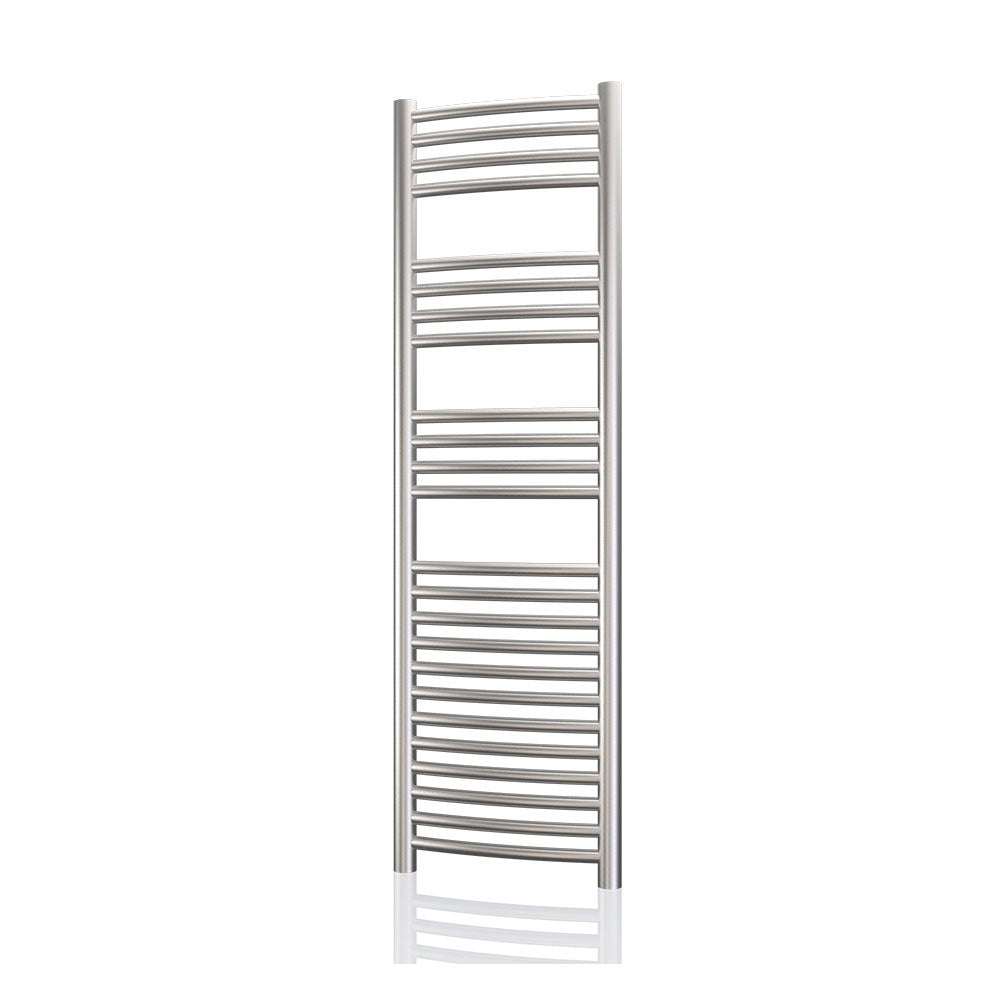 Radox Premier XL stainless steel curved heated towel rail 1200mm height 500mm width for modern bathrooms