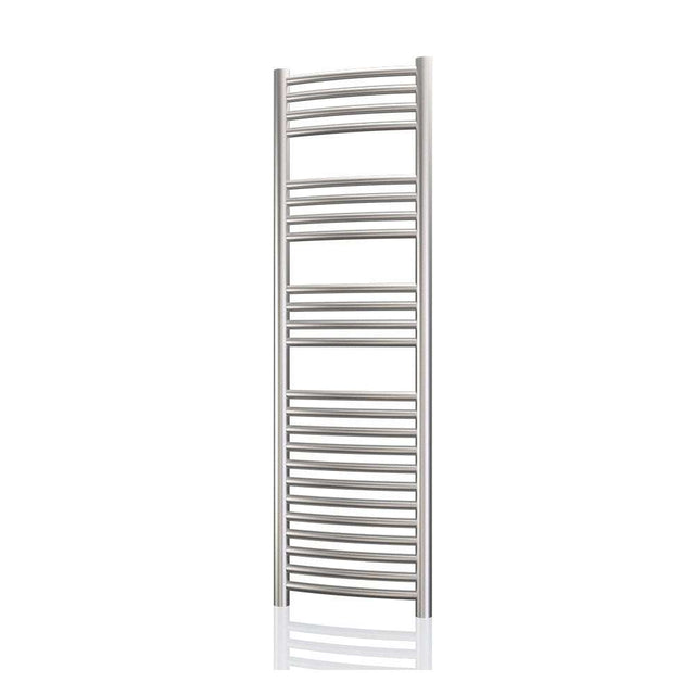 Radox Premier XL stainless steel curved heated towel rail 1200mm height 500mm width for modern bathrooms