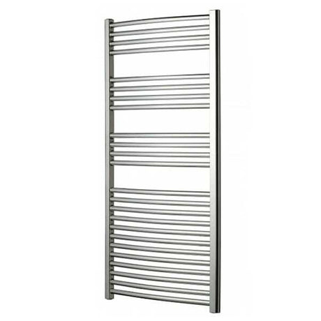 Radox Premier Chrome Curved Heated Towel Rail 1200mm x 600mm for modern bathrooms