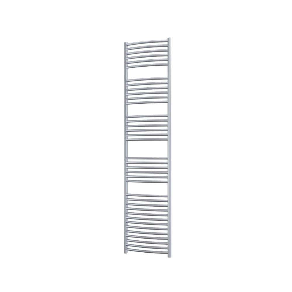 Radox Premier 1800mm H x 600mm W chrome curved heated towel rail for modern bathrooms