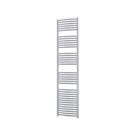 Radox Premier 1800mm H x 600mm W chrome curved heated towel rail for modern bathrooms