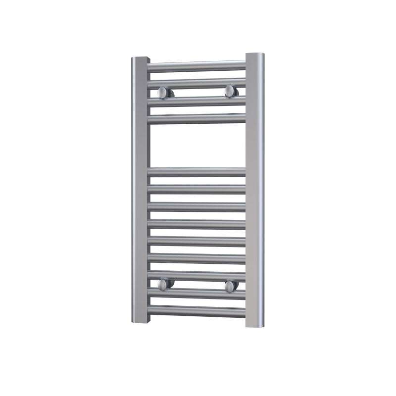 Radox Premier 600mm H chrome flat straight heated towel rail for modern bathrooms
