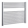 Radox Premier chrome straight horizontal heated towel rail 600mm x 600mm