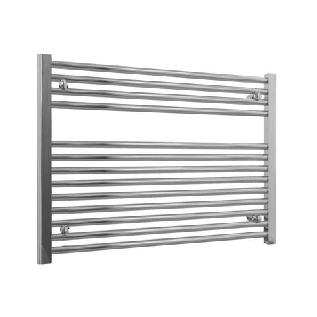 Radox Premier chrome horizontal heated towel rail 600mm high x 800mm wide for modern bathrooms