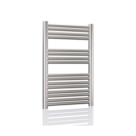 Radox Premier XL stainless steel straight heated towel rail 800mm high by 400mm wide