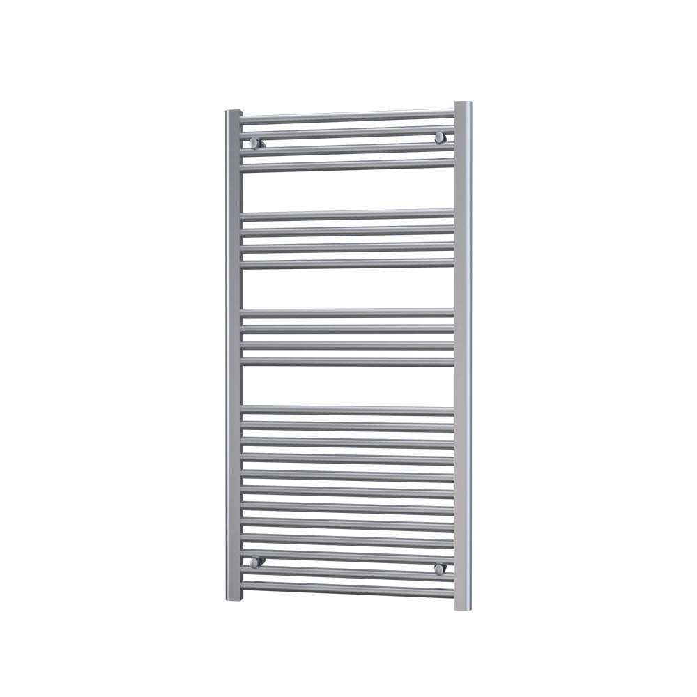 Radox Premier 1200mm H chrome flat straight heated towel rail for modern bathrooms