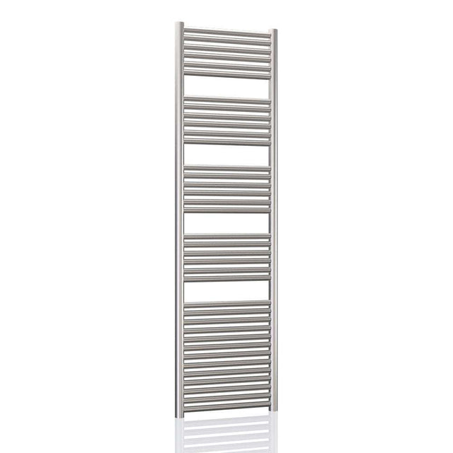 Radox Premier XL stainless steel straight heated towel rail 1800mm high by 400mm wide