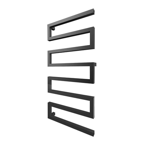 Radox Serpentine 1010mm H matt black designer heated towel rail with modern serpentine design