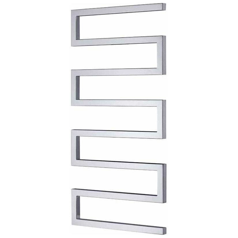 Radox Serpentine 730mm H x 500mm W chrome designer heated towel rail with modern serpentine design
