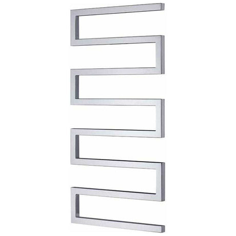Radox Serpentine 730mm H x 500mm W chrome designer heated towel rail with modern serpentine design