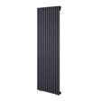 Radox Vertica D 1800mm H black pearl anthracite vertical designer radiator with contemporary style and durable build