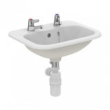 Armitage Shanks Planet 21 2 Tap Holes Semi Recessed Basin 500mm - White - S248501