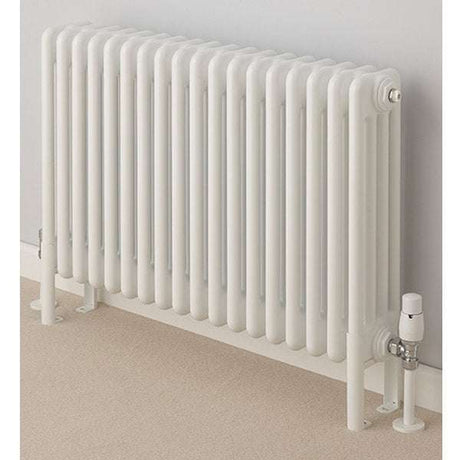 Supplies4Heat Cornel 600mm Height x 609mm Width White Horizontal 4 Column Radiator - CORN4C606013HW