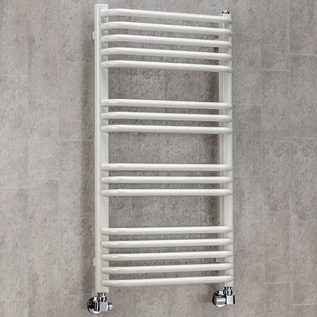 Supplies4Heat Apsley 1100mm Height x 600mm Width White Heated Towel Rail - APSL116019W