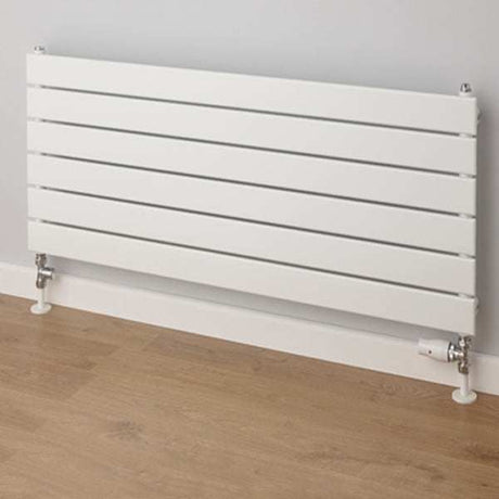 Supplies4Heat Beaufort 464mm Height x 1220mm Width White Single Horizontal Radiator - BEAUF461206SHW