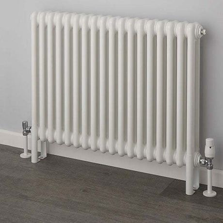 Supplies4Heat Cornel 600mm Height x 1014mm Width White Horizontal 2 Column Radiator - CORN2C601022HW