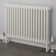 Supplies4Heat Cornel 500mm Height x 1374mm Width White Horizontal 3 Column Radiator - CORN3C501330HW - TAP 'N' SHOWER