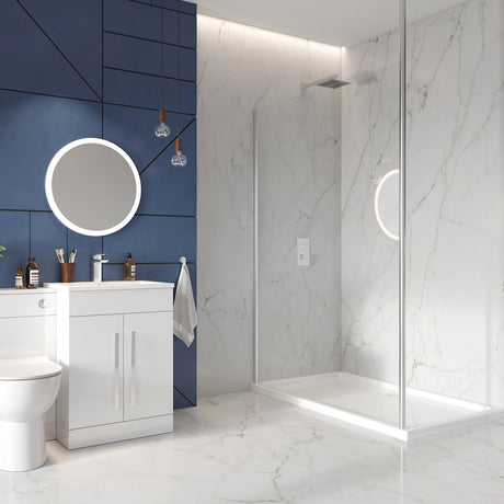 Scudo S8 1000mm Wetroom Shower Panel - Chrome - S8-WET1000CHR