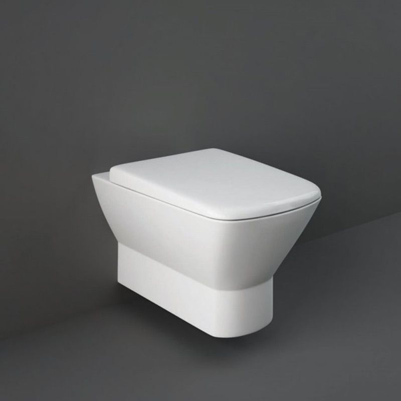 RAK Summit Wall Hung Pan with Hidden Fixations - White - SUMWHPAN-HF