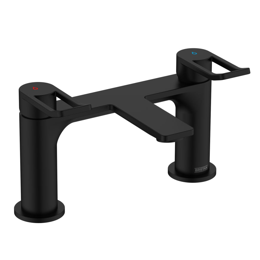 Bristan Saffron Bath Filler - Black - SAF BF BLK - TAP 'N' SHOWER