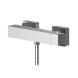 Nuie Sanford Bottom Outlet square thermostatic bar shower valve in chrome finish with modern design and durable construction