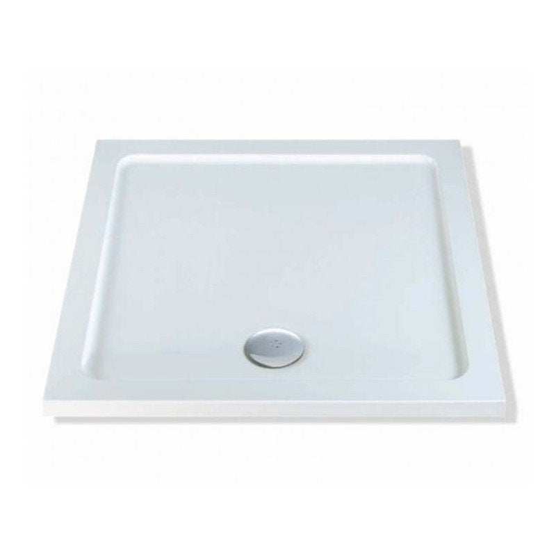 MX Elements Low Profile Flat Top Square Shower Tray 760mm - White - SAY