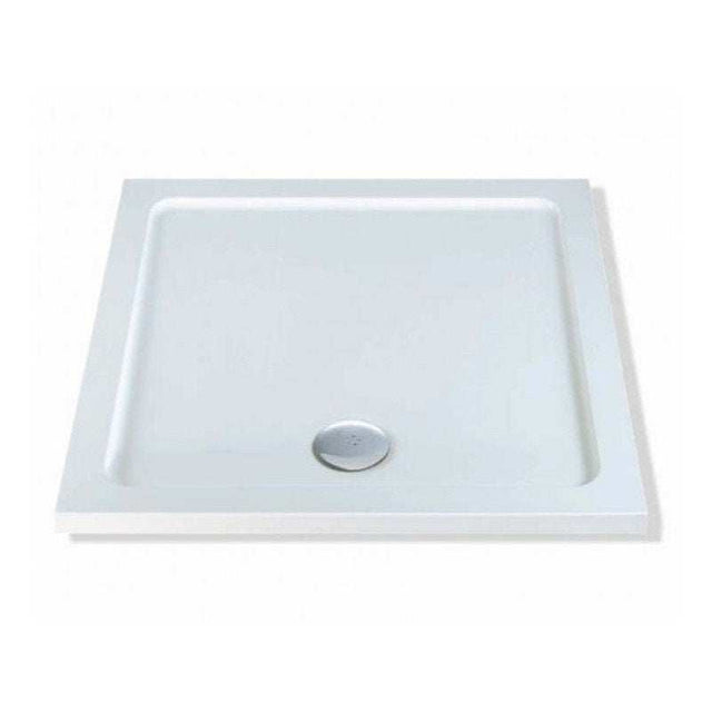 MX Elements Low Profile Flat Top Square Shower Tray 760mm - White - SAY