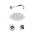 Nuie Arvan Thermostatic fixed head shower with concealed mixer and stop tap in chrome finish