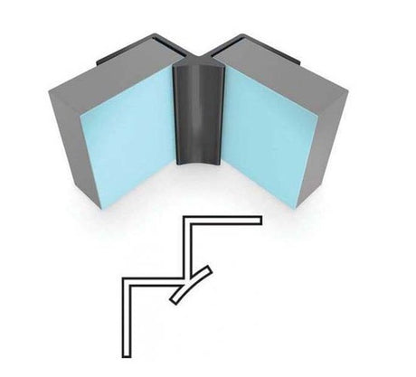 Nuance Extrusion Internal Corner 2.45m - Bright Polished - 640378