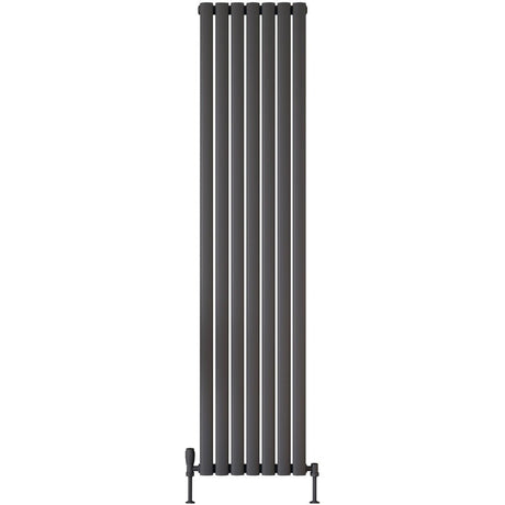 Scudo Apex Designer Radiator Single 413 x 1800mm - Anthracite - APEX18 - 41V - S - A - TAP 'N' SHOWER
