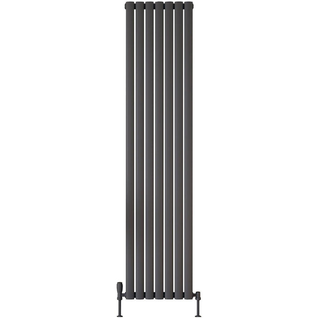 Scudo Apex Designer Radiator Single 413 x 1800mm - Anthracite - APEX18 - 41V - S - A - TAP 'N' SHOWER