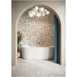 Scudo Labyrinth Fluted Back To Wall Bath 1700x800x600mm - White - BATH-003