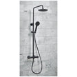 Scudo Middleton Round Rigid Riser Shower - Black - BLACK010ORB