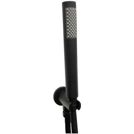 Scudo Round Shower Outlet Hose & Head - Matt Black - BLACK018ORB