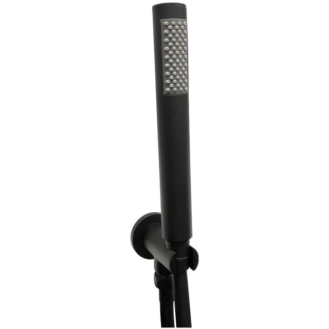 Scudo Round Shower Outlet Hose & Head - Matt Black - BLACK018ORB