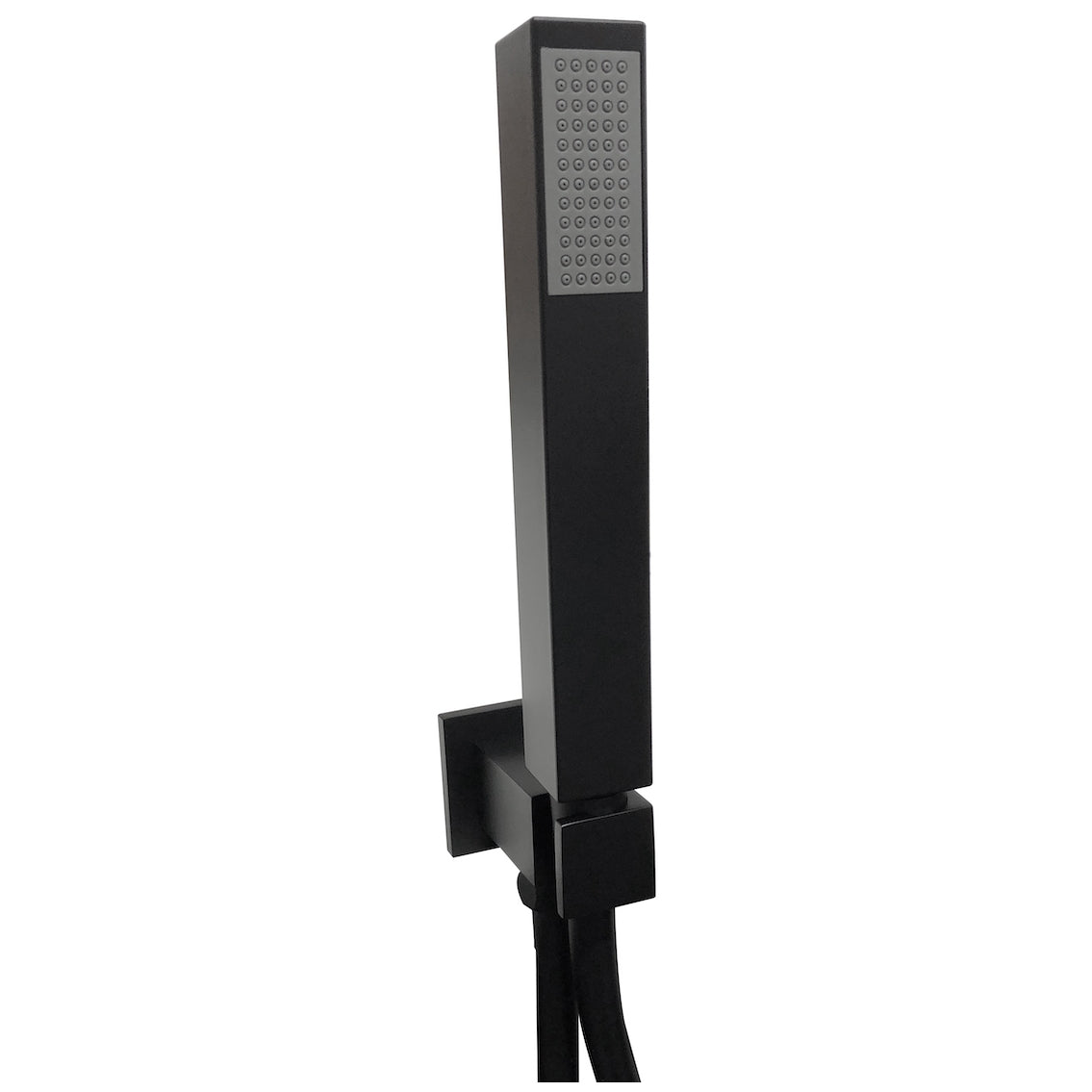 Scudo Square Shower Outlet Hose & Head - Matt Black - BLACK019ORB