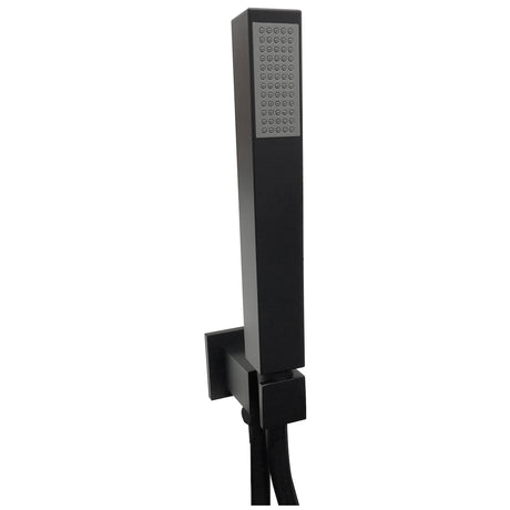 Scudo Square Shower Outlet Hose & Head - Matt Black - BLACK019ORB
